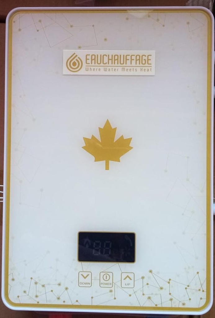 EAU-CHAUFFAGE Tankless Electric water heaters, 220V single phase ,6.5 KW model EC01 سخان مياه كهربائي بدون خزان من اوو شوفاج موديل EC01 220 فولت أحادي الطور بقوة 6.5 كيلوواط
