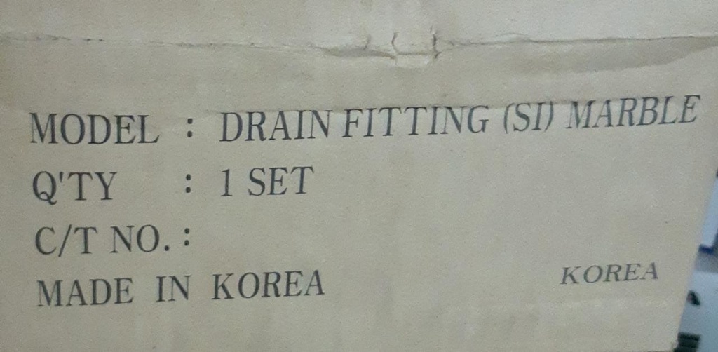 Drain Fitting Marble Set
