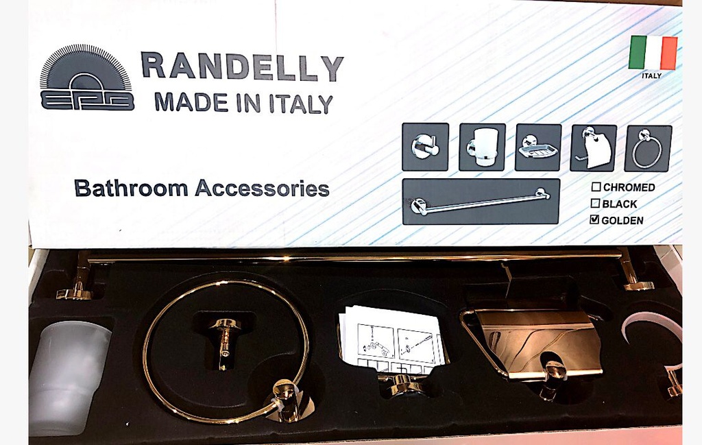Randelly Accessories Gold Circular 6 Pieces
