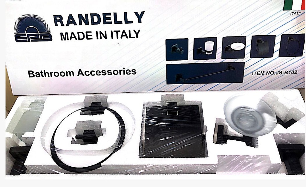 Randelly Accessories Black Square 6 Pieces 