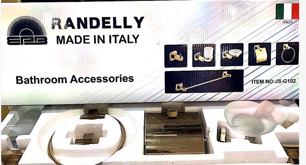 Randelly Accessories Gold Square 6 Pieces-اكسسوار ذهبي مربع 6 قطع راندلي