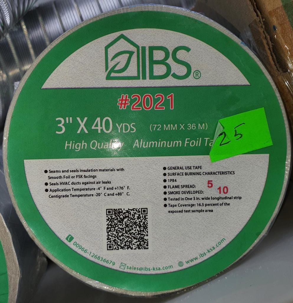 IBS Aluminum foil tape high quality model 2021 size 3"x 40 yard