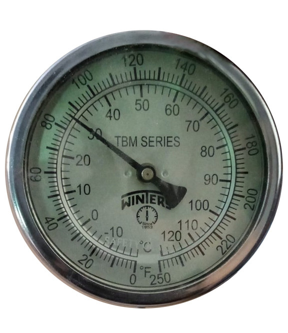 Winters Gauges Model TBM42025B8-SPG4 -4" dial, 0-250 F/C  1/2" NPT ADJ- مقاس 4 انش TBM42025B8-SPG4 ساعة ضغط موديل  