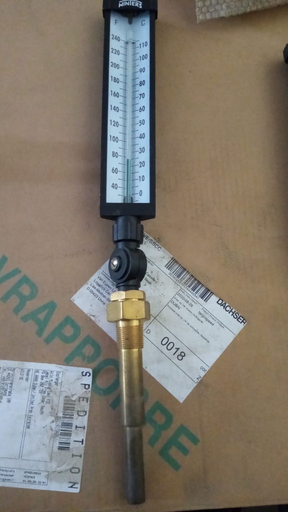 Winters Thermometer To 240F White and Black Color 