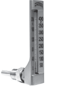 [2335] Winters Thermometer, 6"(150mm) , Gold Case, Straight, 2" Steam,1/2"NPT, w/ Brass Thermowell TAG134AG6-مقياس حرارة 6 انش