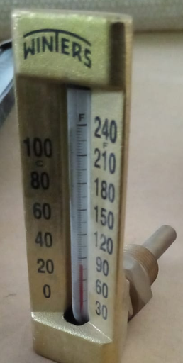 [2332] Winters Thermometer To 240F White and Black Color -مقياس حرارة 